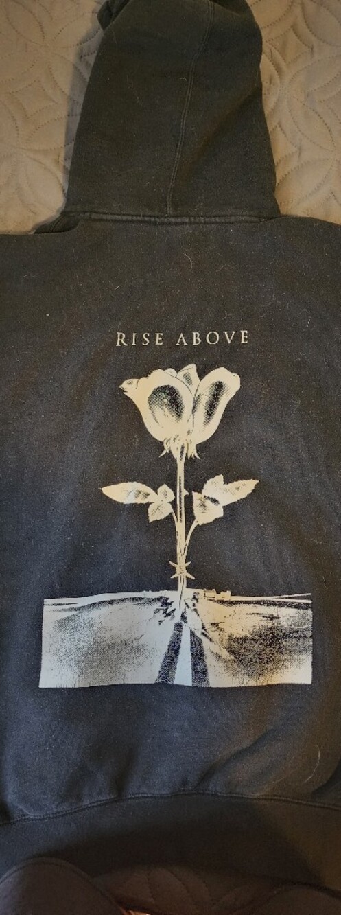 Obey Black & White 'Rise Above' Floral Print